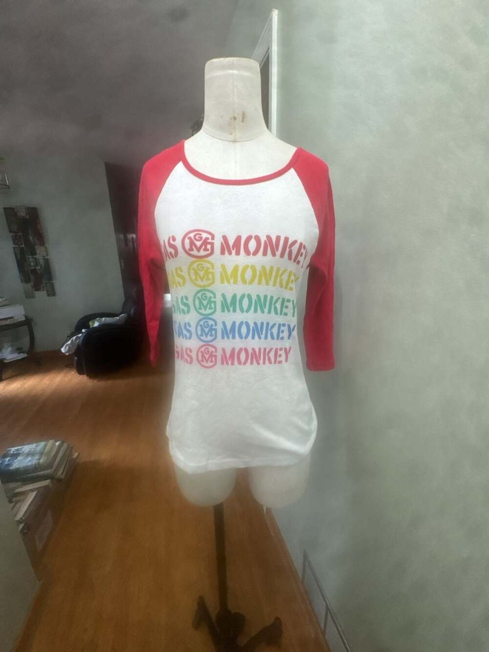 Gas Monkey Garage Women's Raglan 3/4 Sleeve Baseball T-Shirt
